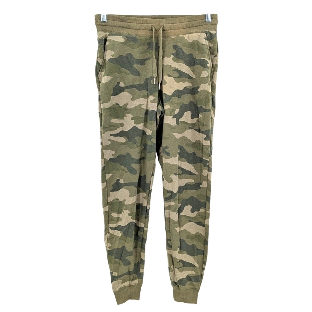 Camo Jogger Sweatpants Drawstring Waist Athletic Lounge‎ XS Green
